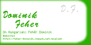 dominik feher business card