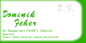 dominik feher business card